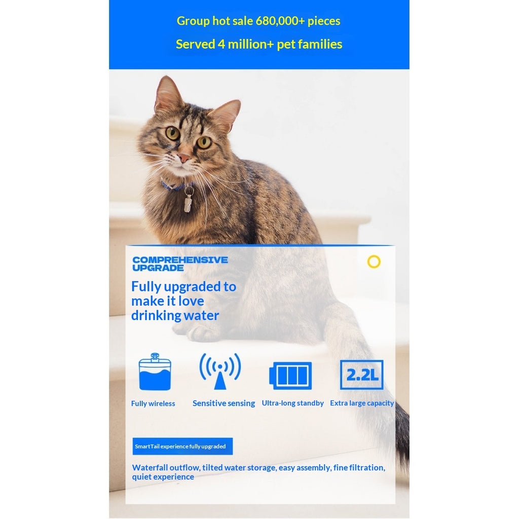 Fuente de Agua Automática con Sensor para Mascotas
